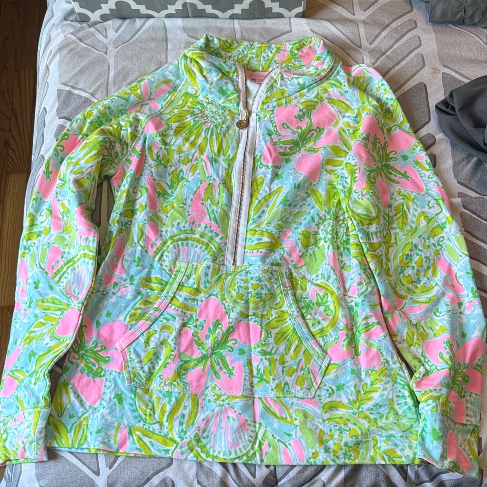 Lilly Pulitzer Pink and Green Floral popover